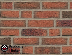 Клинкерная фасадная плитка Feldhaus klinker R687 Sintra terracotta linguro